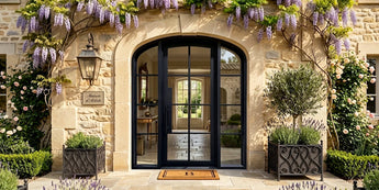 Modern iron french door