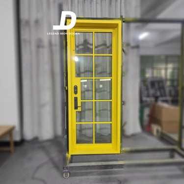 Legendirondoors custom size iron french single door with custom color