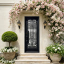 Legend Iron Doors wrought iron single door with scrollwork