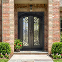 Legend Iron Doors wrought iron exterior door with screen