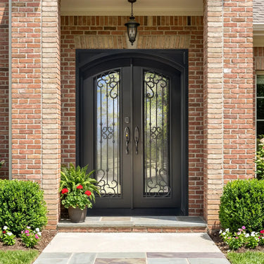 Legend Iron Doors wrought iron exterior door with screen