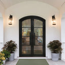 High Quality Double Iron French Door with Arched Top