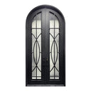 Legend Iron Doors wrought iron front double door with round top