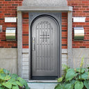 legendirondoors iron entry single door with no glass design