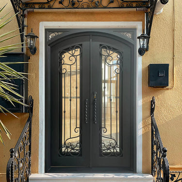 Legend Iron Doors standard iron double door with beautiful scrollwork