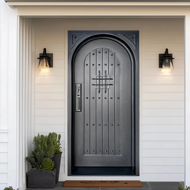 legendirondoors thermal break iron single entry door no glass design