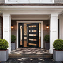Legend Iron Doors High Quality Iron Pivot Entry Door with glass and sidelights