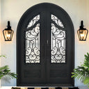 egend Iron Doors Double Entry Iron Door with Detailed Scrollwork Design