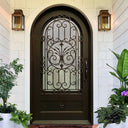 Legend Iron Doors Iron Entry Single Door with Scrollwork and Kickplate