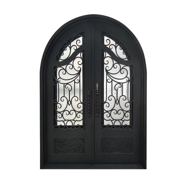 Legend Iron Doors Iron Entry Double Door with Ornate Scrollwork