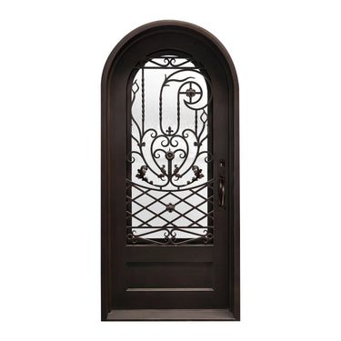 Legend Iron Doors Iron Entry Single Door with Ornate Scrollwork