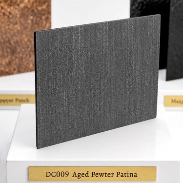 Legendirondoors iron color sample DC009 Aged Pewter Patina