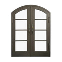 Legend Iron Doors Thermal Break Iron French Double Door with 4lites