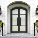 Legend Iron Doors Thermal break double iron french door with frosted glass