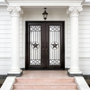 Legend Iron Doors Iron Entry Double Door with Symmetrical Scrollwork Design