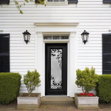 Legend Iron Doors Exterior Iron Single Door with Ornate Scrollwork