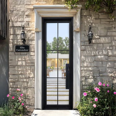 Legend Iron Doors thermal break wrought iron french door with 6 lites double pane tempered glass