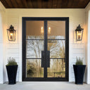 Legend Iron Doors Thermal Break Iron French Double Door with 3lites and Glass