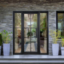 Thermal Break Black Iron French Door metal door with Sidelights