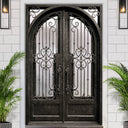 Legend Iron Doors Thermal Break Iron Double Door with Aged Pewter Finish