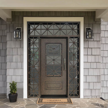 Legend Iron Doors Thermal Break Entrance Door with Symmetrical Aesthetics