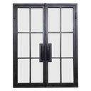 Metal glass double door with 6lite