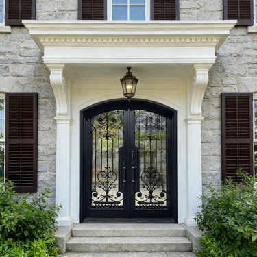 Legend Iron Doors wrought iron double door with arch top