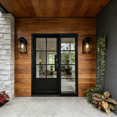 Legend Iron Doors Double Iron French Door with Frosted Glass