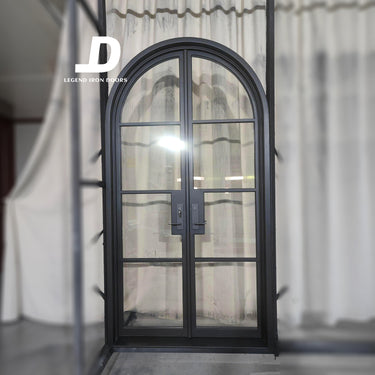 Legend Iron Doors Iron Glass french double door with 4lites