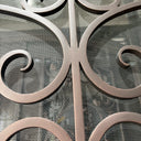 Metal Door with Decorative metal grille snd a mesh