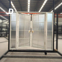 Legendirondoors iron French glass double door with white color and sandblast glass