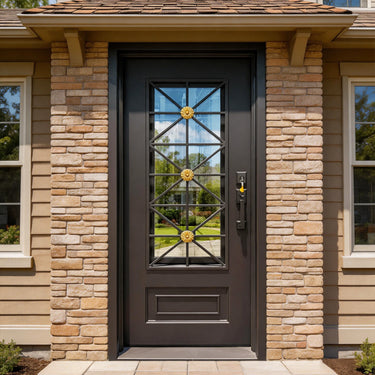 Legend Iron Doors Iron Entry single Door with clear glass