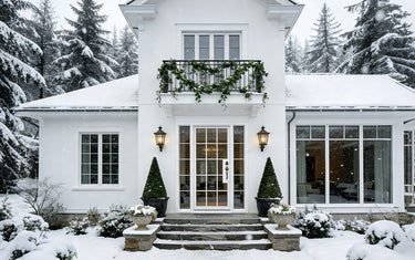 Thermal break iron doors for cold weather