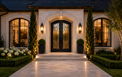 Custom wrought iron doors