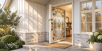 Stained Glass Iron Doors