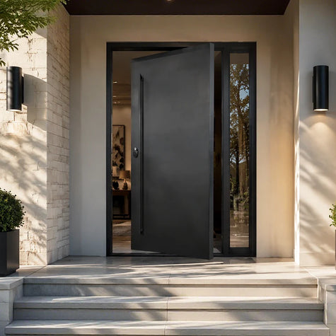 Iron pivot door