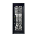 Legend Iron Doors wrought iron single door with scrollwork and glass