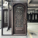 Legend Iron Doors Metal  Front Single Door with Screen and Scrollwork W130
