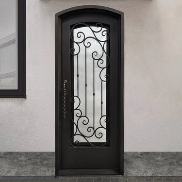 Legend Iron Doors Iron Entry Single Door with Beautiful Scrollwork Design