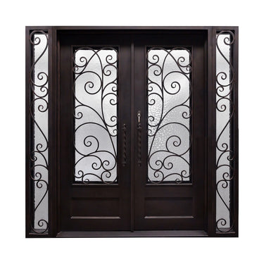 Legend Iron Doors Iron Entry Double Door with Sidelights 