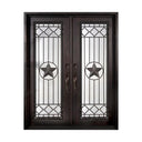Legend Iron Doors Iron Entry Double Door with Symmetrical Scrollwork