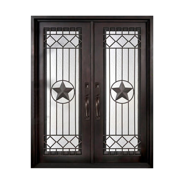 Legend Iron Doors Iron Entry Double Door with Symmetrical Scrollwork