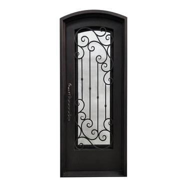Legend Iron Doors Matte Black Exterior Single Door