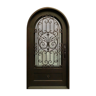 Legend Iron Doors Wrought Iron Front Door with Ornate Scrollwork