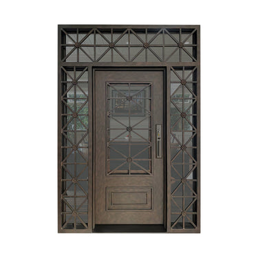 Legend Iron Door Iron Entry Single Door with Balanced Design