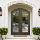 Legend Iron Doors Custom Made Iron Double French Door with 4 Lites and Glass