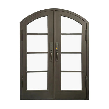 Legend Iron Doors Thermal Break Iron French Double Door with 4lites