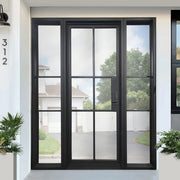 High Quality Luxury Single Iron French Door with Sidelights F105