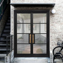 Legend Iron Doors Wrought Iron French Double Door with  Black Color 