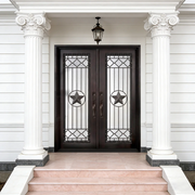 Thermal Break Iron Front Double Door with Square Top TW118
